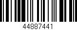 Código de barras (EAN, GTIN, SKU, ISBN): '44887441'