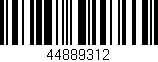 Código de barras (EAN, GTIN, SKU, ISBN): '44889312'