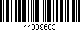 Código de barras (EAN, GTIN, SKU, ISBN): '44889683'
