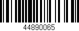 Código de barras (EAN, GTIN, SKU, ISBN): '44890065'