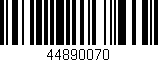 Código de barras (EAN, GTIN, SKU, ISBN): '44890070'