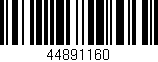 Código de barras (EAN, GTIN, SKU, ISBN): '44891160'