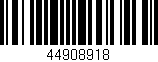 Código de barras (EAN, GTIN, SKU, ISBN): '44908918'