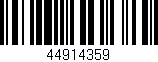Código de barras (EAN, GTIN, SKU, ISBN): '44914359'