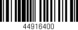 Código de barras (EAN, GTIN, SKU, ISBN): '44916400'