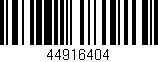 Código de barras (EAN, GTIN, SKU, ISBN): '44916404'