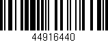 Código de barras (EAN, GTIN, SKU, ISBN): '44916440'
