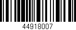 Código de barras (EAN, GTIN, SKU, ISBN): '44918007'