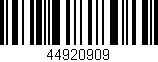 Código de barras (EAN, GTIN, SKU, ISBN): '44920909'