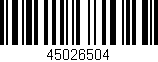 Código de barras (EAN, GTIN, SKU, ISBN): '45026504'