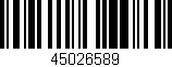 Código de barras (EAN, GTIN, SKU, ISBN): '45026589'
