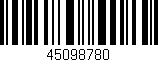 Código de barras (EAN, GTIN, SKU, ISBN): '45098780'