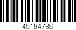 Código de barras (EAN, GTIN, SKU, ISBN): '45194786'