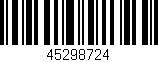 Código de barras (EAN, GTIN, SKU, ISBN): '45298724'