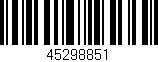 Código de barras (EAN, GTIN, SKU, ISBN): '45298851'