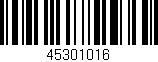Código de barras (EAN, GTIN, SKU, ISBN): '45301016'