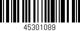 Código de barras (EAN, GTIN, SKU, ISBN): '45301089'