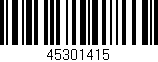 Código de barras (EAN, GTIN, SKU, ISBN): '45301415'