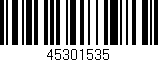 Código de barras (EAN, GTIN, SKU, ISBN): '45301535'