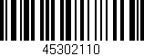 Código de barras (EAN, GTIN, SKU, ISBN): '45302110'