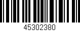 Código de barras (EAN, GTIN, SKU, ISBN): '45302380'