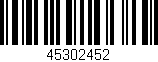 Código de barras (EAN, GTIN, SKU, ISBN): '45302452'