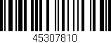 Código de barras (EAN, GTIN, SKU, ISBN): '45307810'