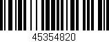 Código de barras (EAN, GTIN, SKU, ISBN): '45354820'