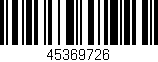 Código de barras (EAN, GTIN, SKU, ISBN): '45369726'