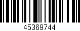 Código de barras (EAN, GTIN, SKU, ISBN): '45369744'