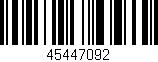 Código de barras (EAN, GTIN, SKU, ISBN): '45447092'