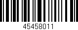 Código de barras (EAN, GTIN, SKU, ISBN): '45458011'