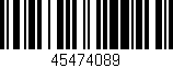 Código de barras (EAN, GTIN, SKU, ISBN): '45474089'