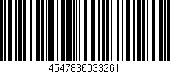 Código de barras (EAN, GTIN, SKU, ISBN): '4547836033261'