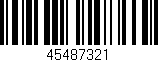 Código de barras (EAN, GTIN, SKU, ISBN): '45487321'
