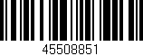 Código de barras (EAN, GTIN, SKU, ISBN): '45508851'