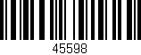 Código de barras (EAN, GTIN, SKU, ISBN): '45598'