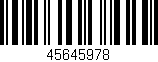 Código de barras (EAN, GTIN, SKU, ISBN): '45645978'