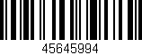 Código de barras (EAN, GTIN, SKU, ISBN): '45645994'