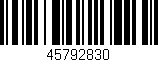 Código de barras (EAN, GTIN, SKU, ISBN): '45792830'