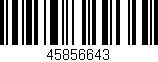 Código de barras (EAN, GTIN, SKU, ISBN): '45856643'