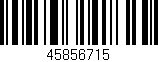 Código de barras (EAN, GTIN, SKU, ISBN): '45856715'