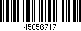Código de barras (EAN, GTIN, SKU, ISBN): '45856717'