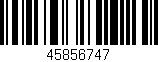 Código de barras (EAN, GTIN, SKU, ISBN): '45856747'