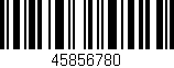 Código de barras (EAN, GTIN, SKU, ISBN): '45856780'
