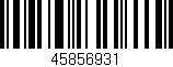 Código de barras (EAN, GTIN, SKU, ISBN): '45856931'
