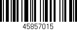 Código de barras (EAN, GTIN, SKU, ISBN): '45857015'