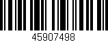 Código de barras (EAN, GTIN, SKU, ISBN): '45907498'