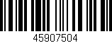 Código de barras (EAN, GTIN, SKU, ISBN): '45907504'