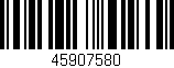 Código de barras (EAN, GTIN, SKU, ISBN): '45907580'